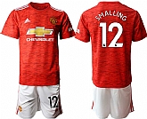2020-21 Manchester United 12 SMALLING Home Soccer Jersey,baseball caps,new era cap wholesale,wholesale hats